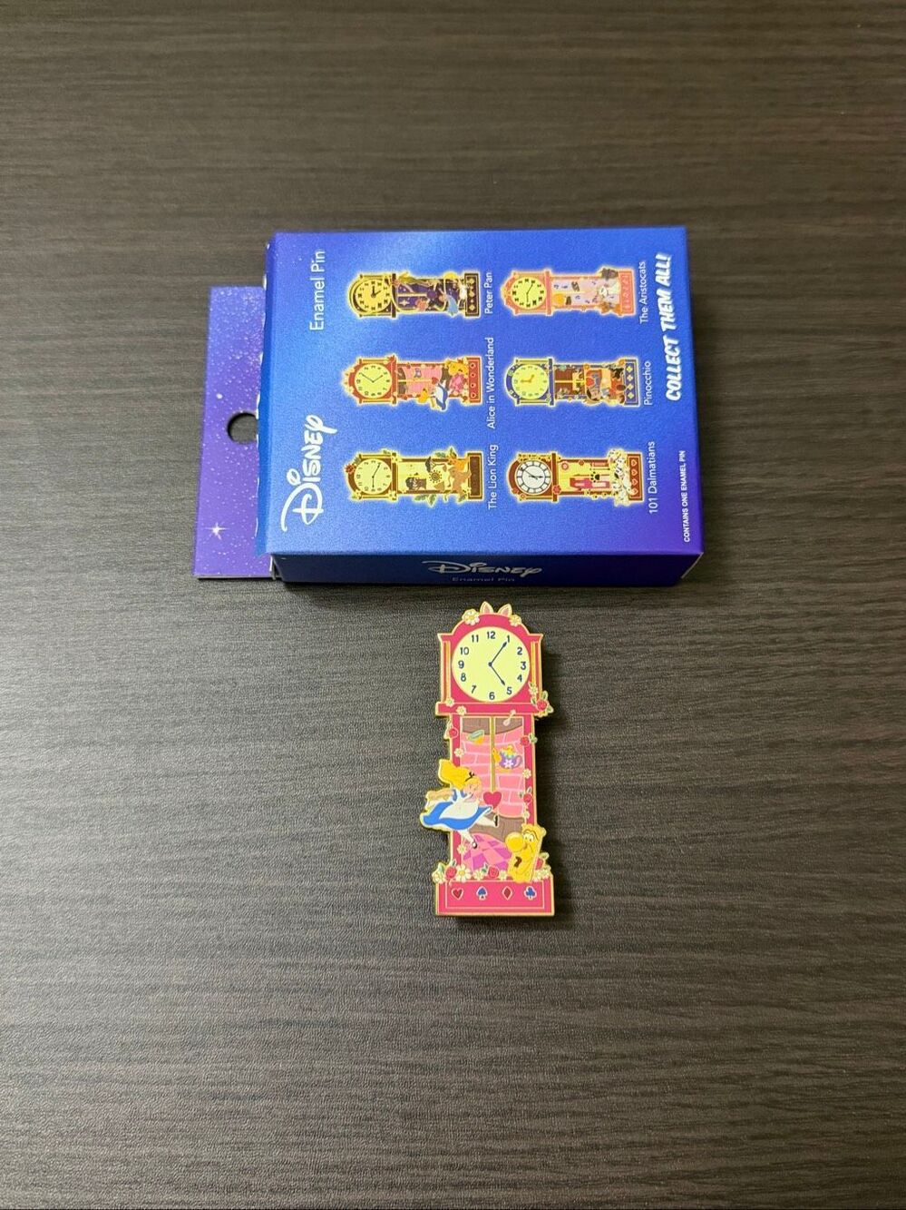 Disney Grandfather Clock  Box Enamel Pin - Alice In Wonderland